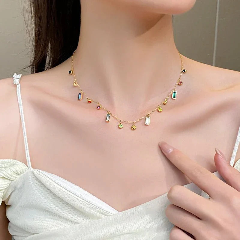 Choker Elegante con Cristalli Dainty Distribuiti