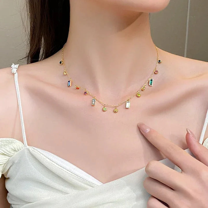 Choker Elegante con Cristalli Dainty Distribuiti