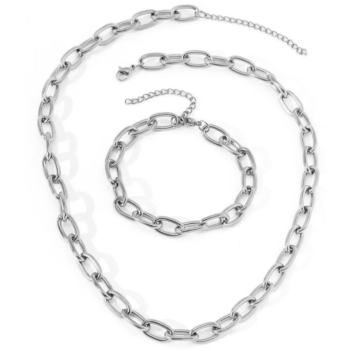 Set di Collana e Bracciale con Chiusura a Clip Semplice