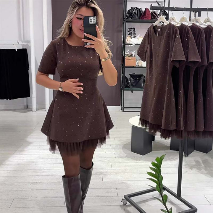 Abito Mini in Pizzo Celestia Spark