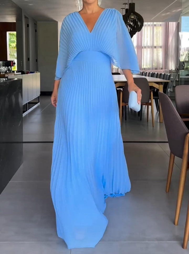 RIA™ - Abito Maxi a Righe Fluttuanti