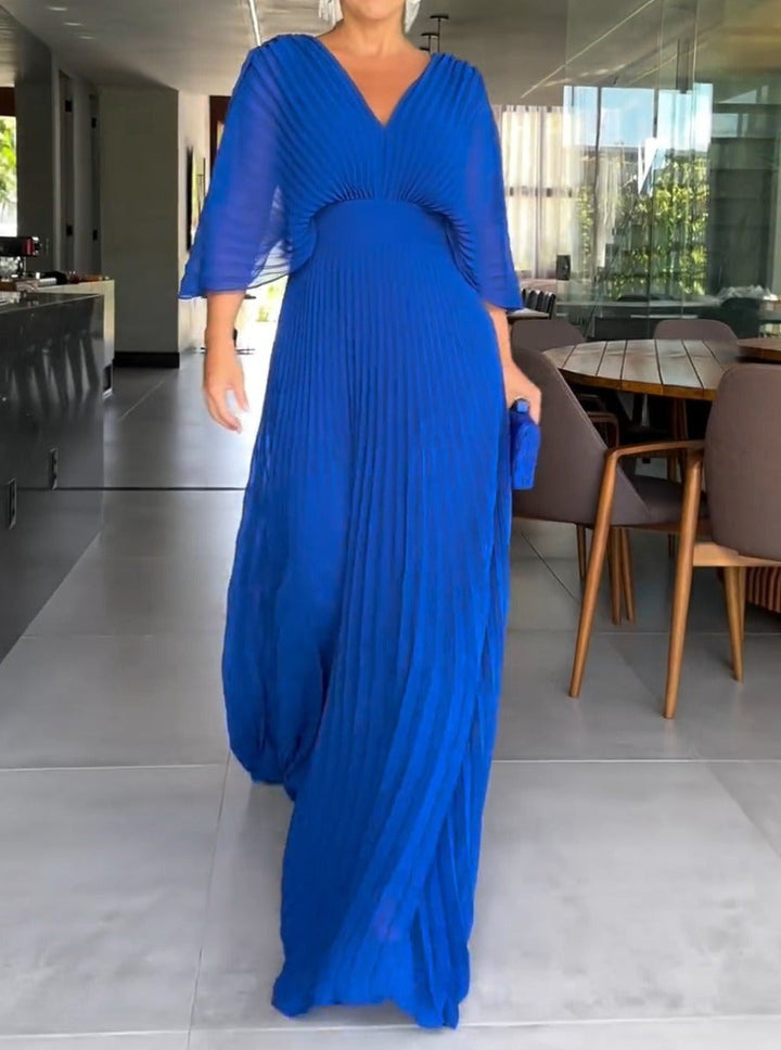 RIA™ - Abito Maxi a Righe Fluttuanti