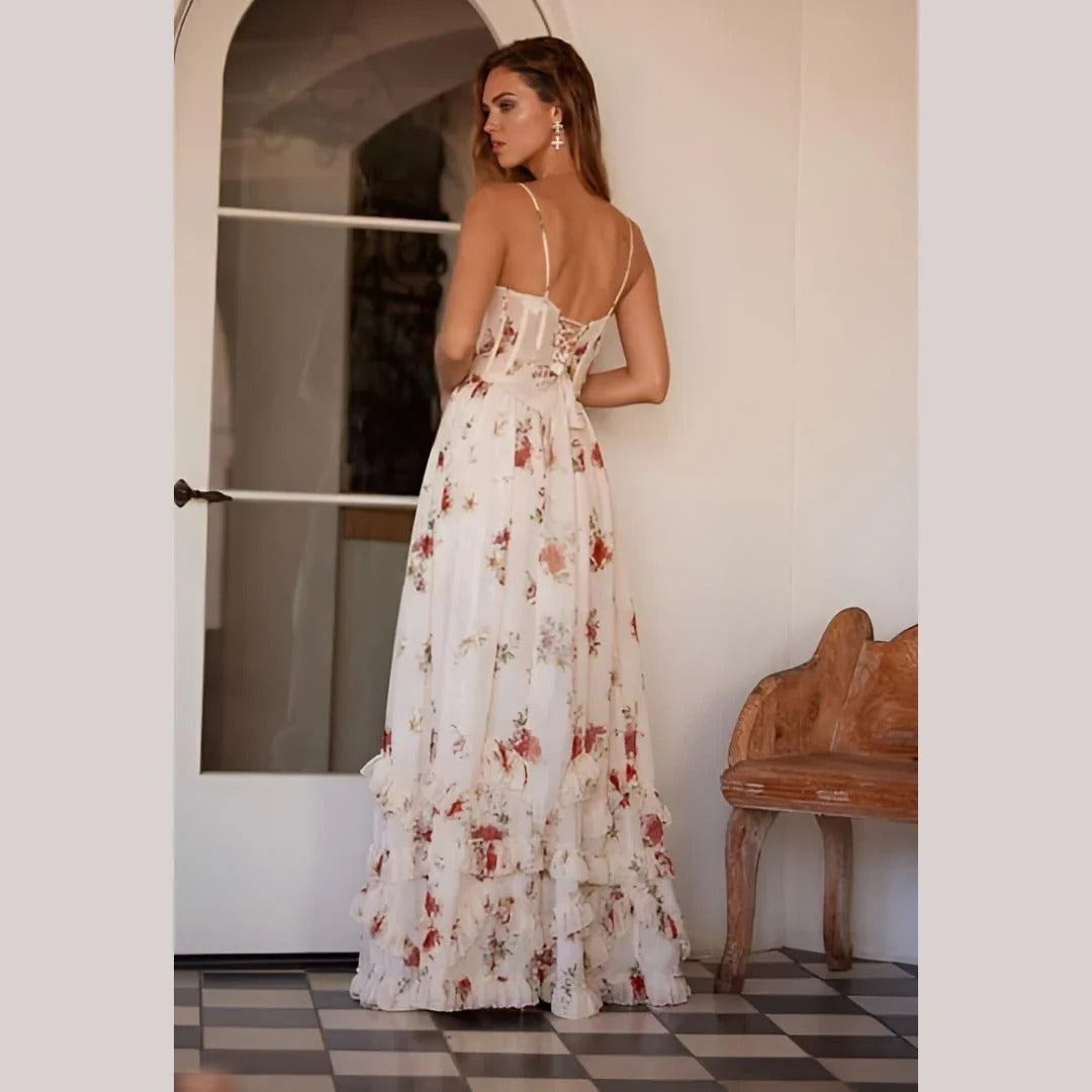 Sónia - Abito midi con motivo floreale